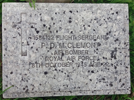 F/Sgt Patrick Douglas McClemont<br/><br /><br />died October 8th, 1945 (Training Exercise)